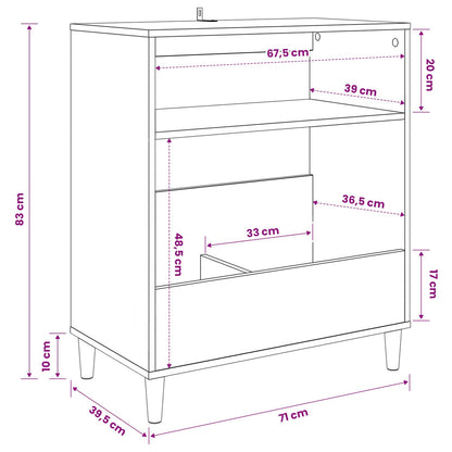 Supporto per giradischi Rovere Artigianale 71 x 39,5 x 83 cm | homemem39