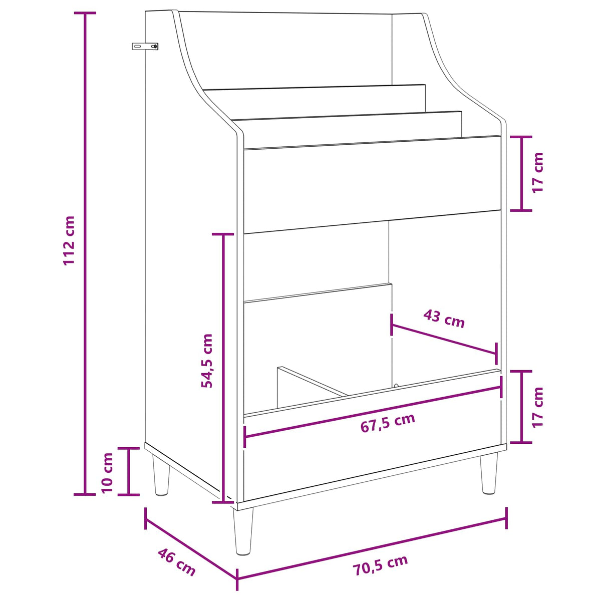 Scaffali per Media Rovere Artigianale 70,5 x 46 x 112 cm | homemem39
