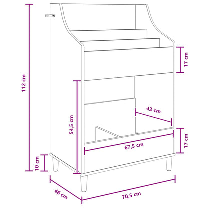 Scaffali per Media Rovere Artigianale 70,5 x 46 x 112 cm | homemem39