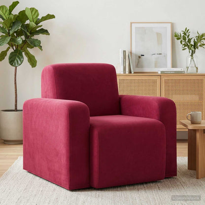 Poltrona Rosso Vino Velluto