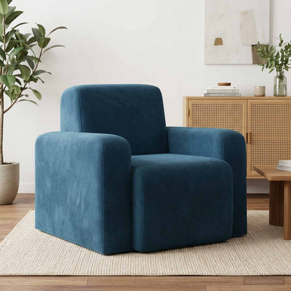 Poltrona Blu Velluto