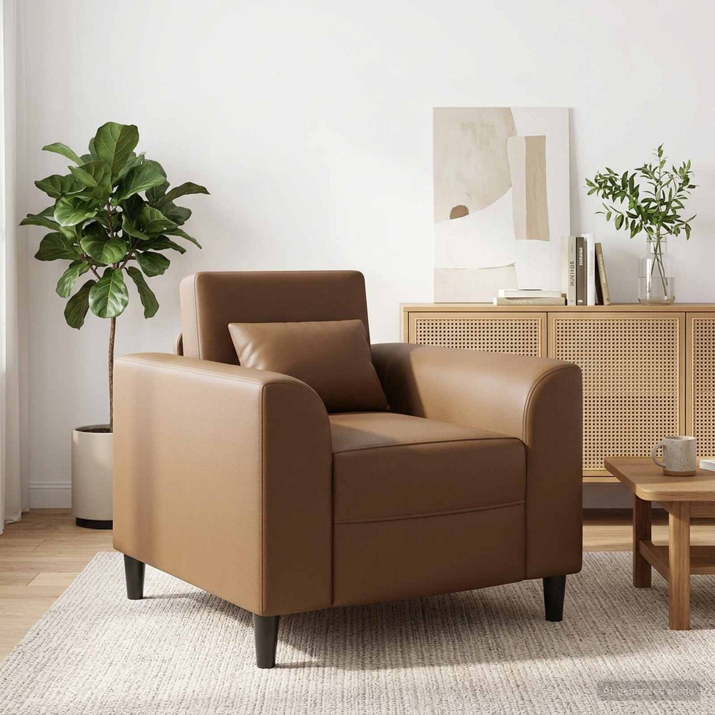 Poltrona Cappuccino Similpelle | homemem39