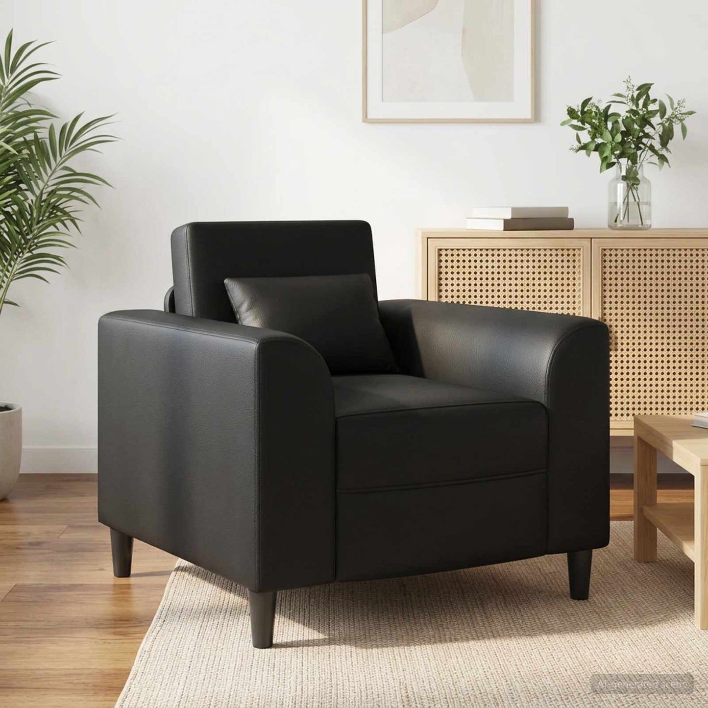 Poltrona Nero Similpelle