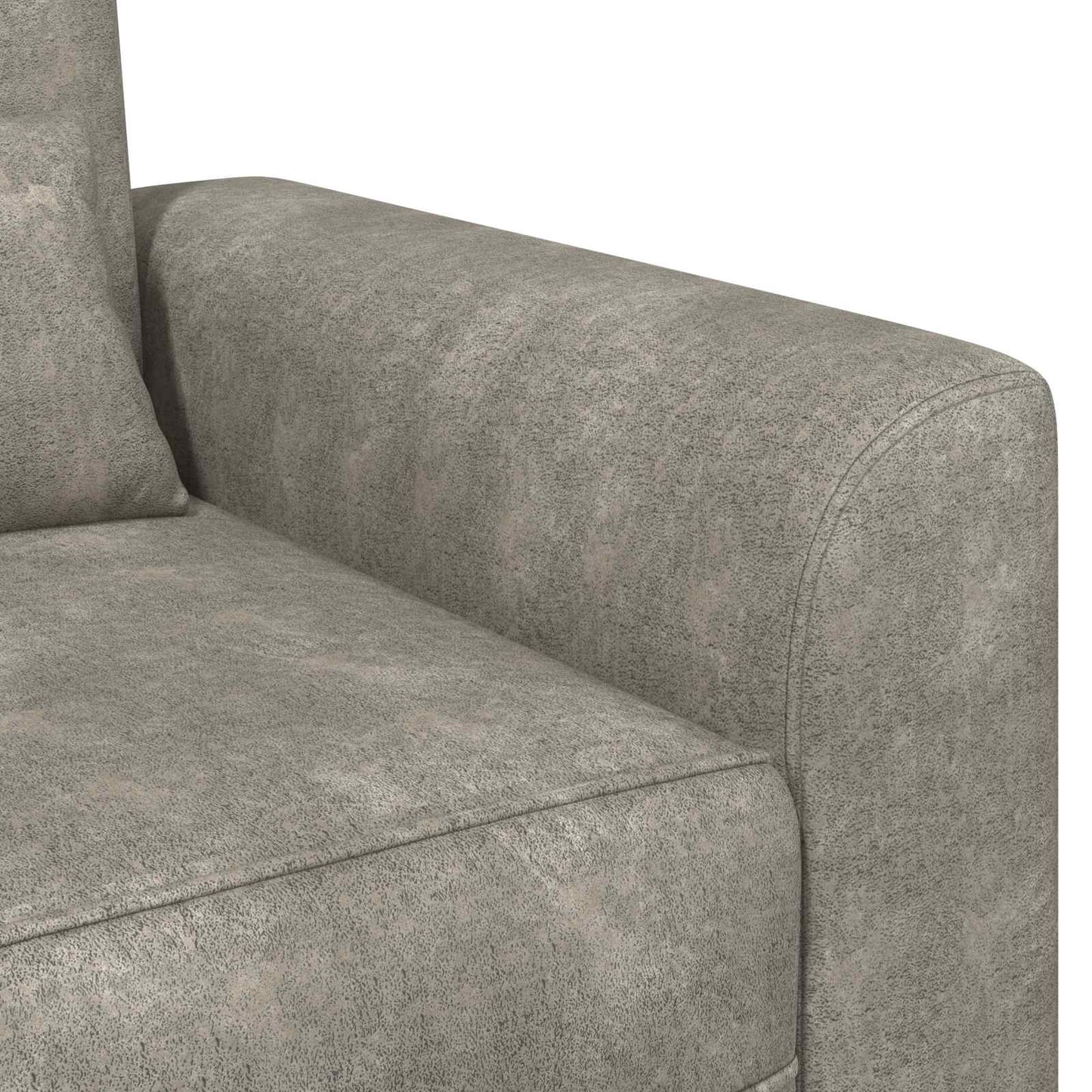 Poltrona Grigio Chiaro Pelle Scamosciata Sintetica | homemem39