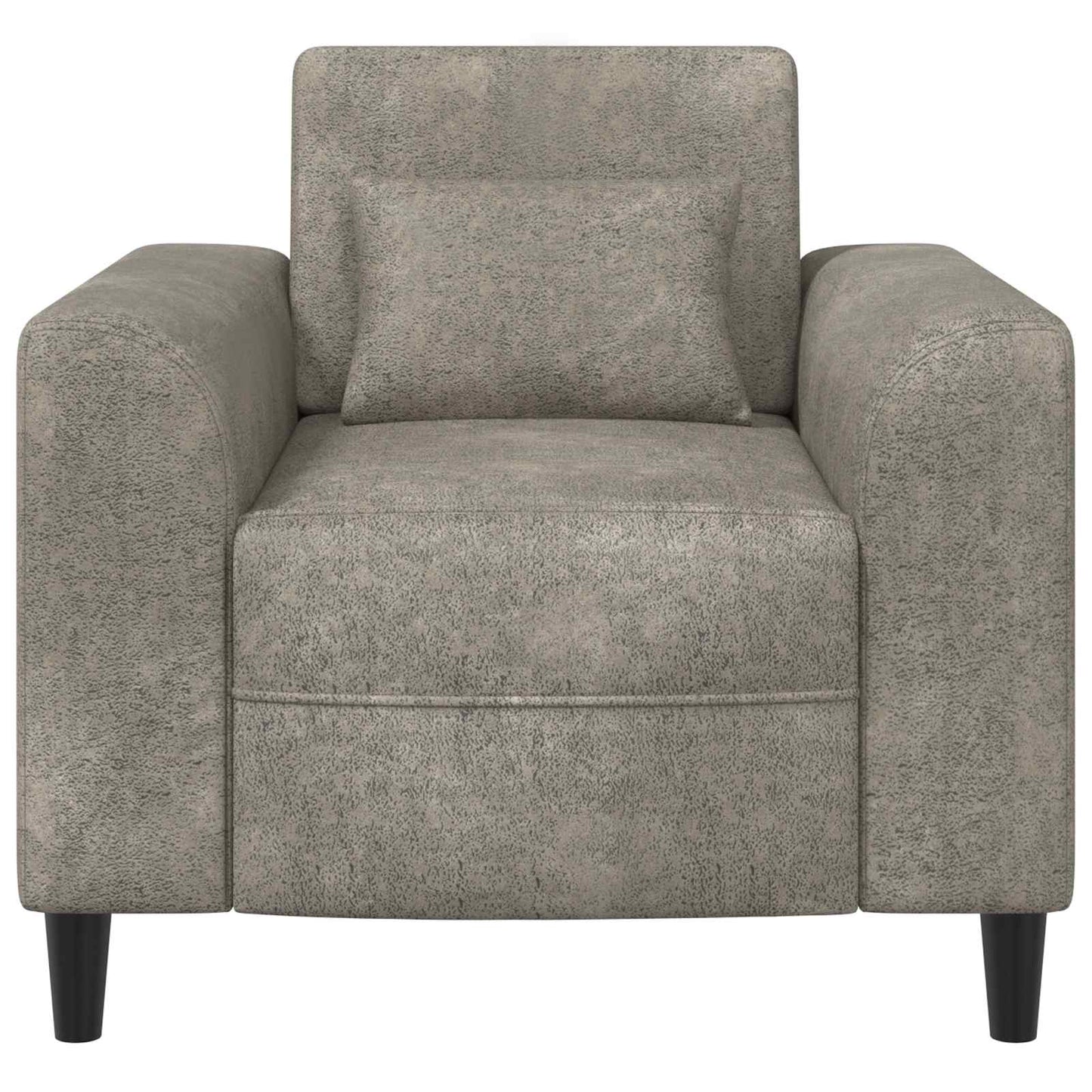 Poltrona Grigio Chiaro Pelle Scamosciata Sintetica | homemem39