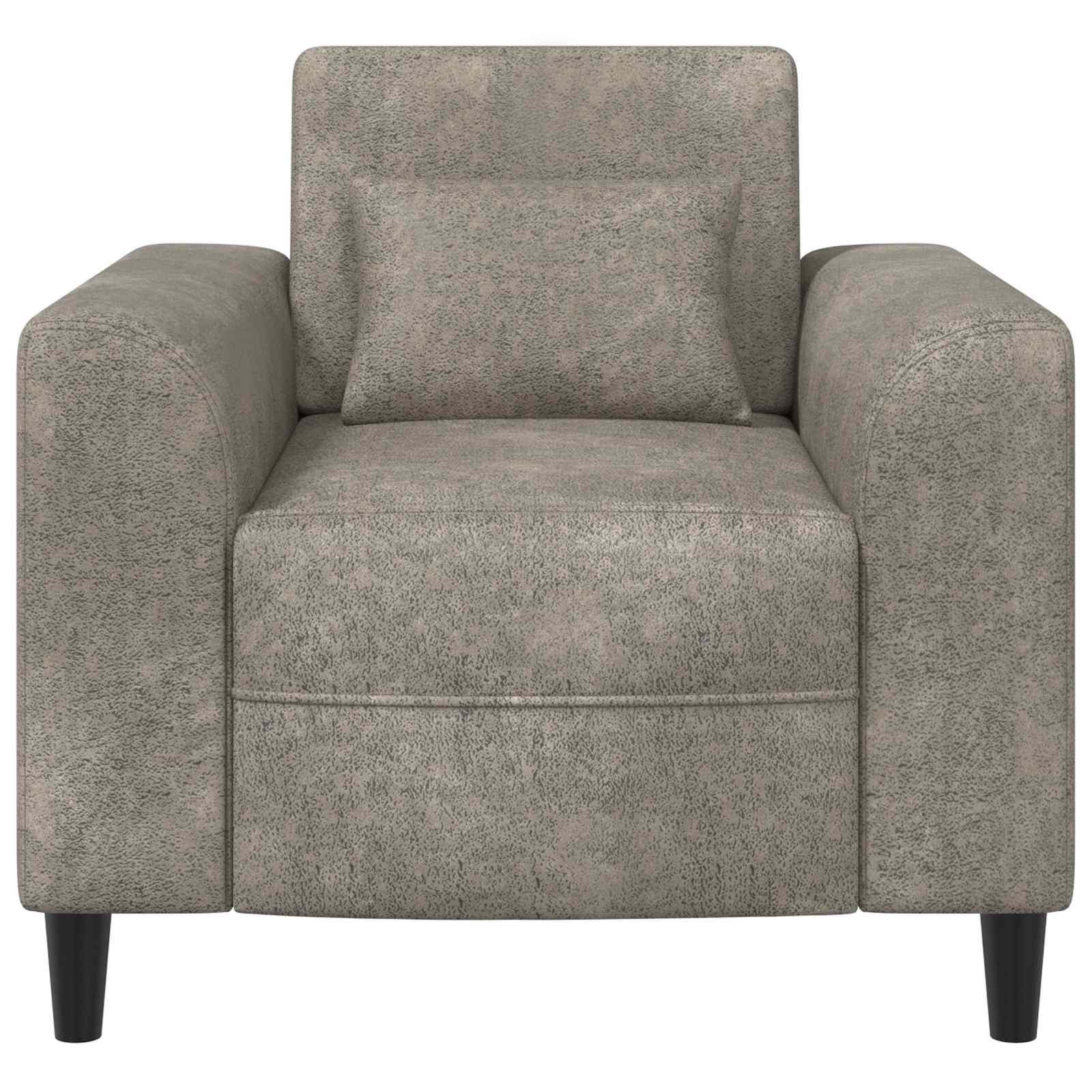Poltrona Grigio Chiaro Pelle Scamosciata Sintetica | homemem39