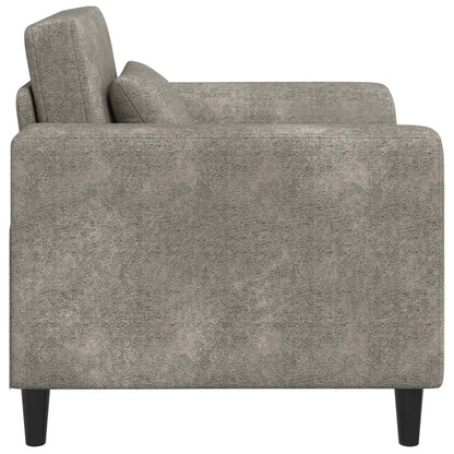 Poltrona Grigio Chiaro Pelle Scamosciata Sintetica | homemem39