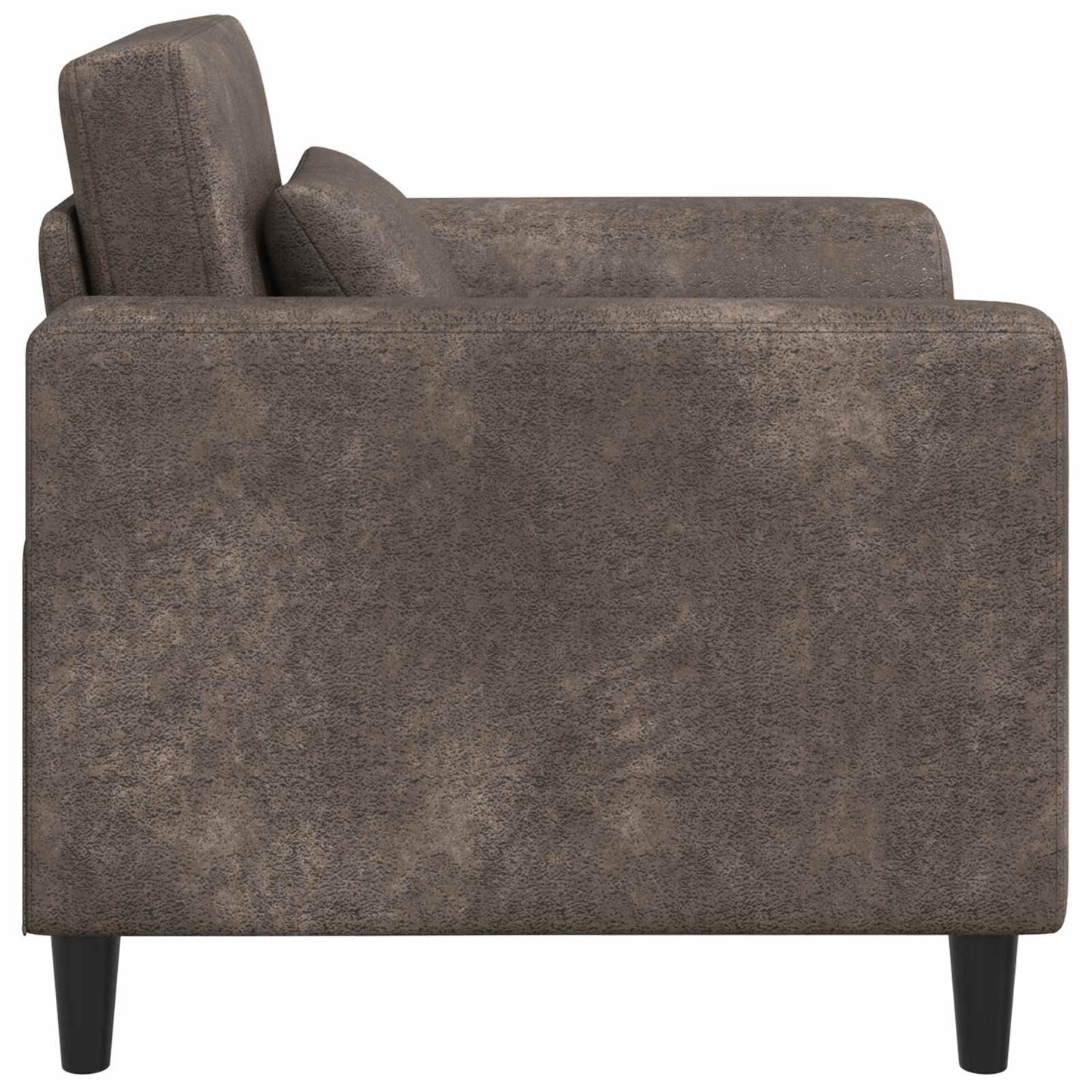 Poltrona Grigio Scuro Pelle Scamosciata Sintetica | homemem39