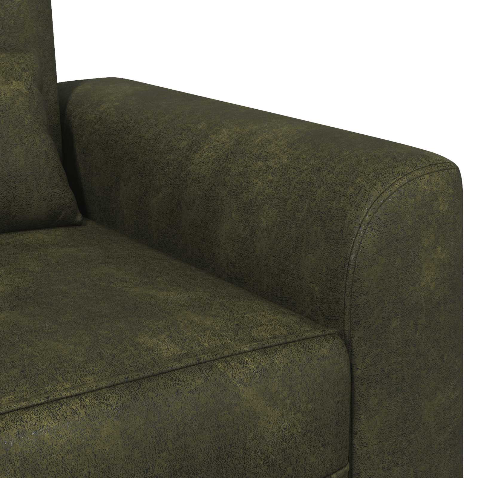 Poltrona Verde militare Pelle Scamosciata Sintetica | homemem39