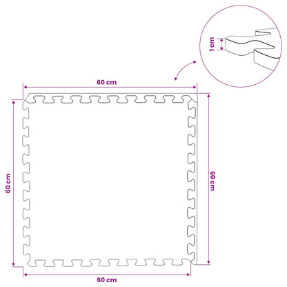 Tappeti 12 pcs Grigio 4,32 m² Schiuma EVA | homemem39