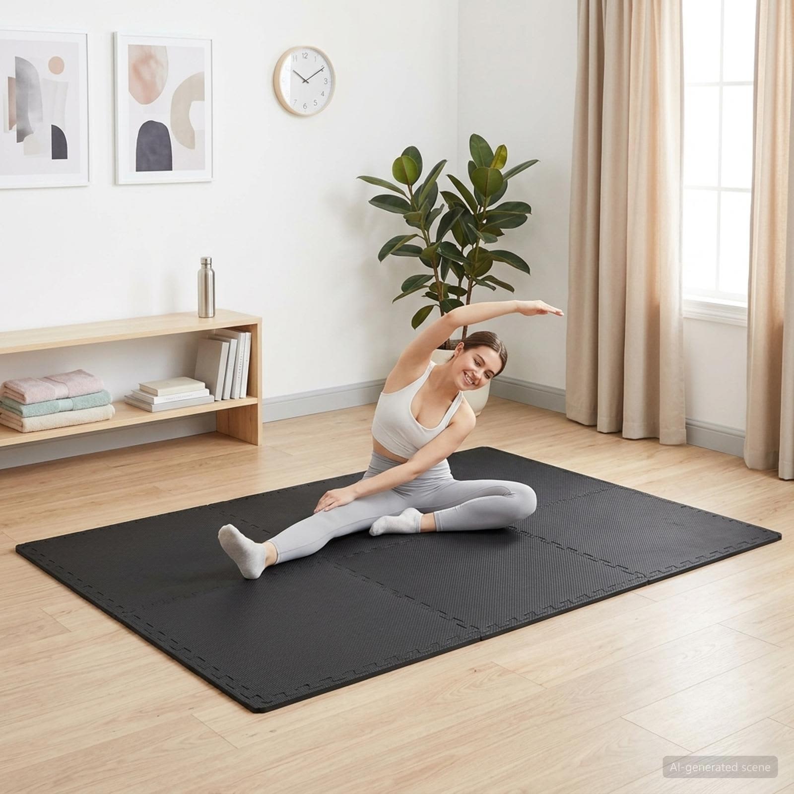 Tappeti 24 pcs Nero 8,64 m² Schiuma EVA | homemem39