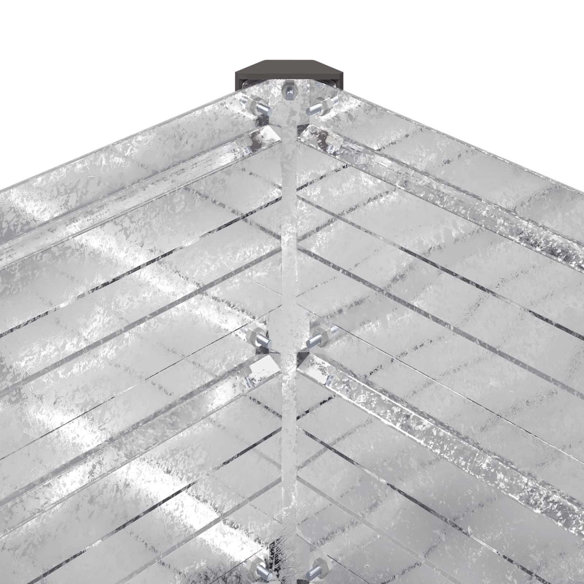 Letto rialzato da giardino Argento 160 x 40 x 24 cm | homemem39