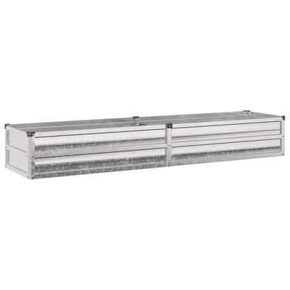 Letto rialzato da giardino Argento 160 x 40 x 24 cm | homemem39