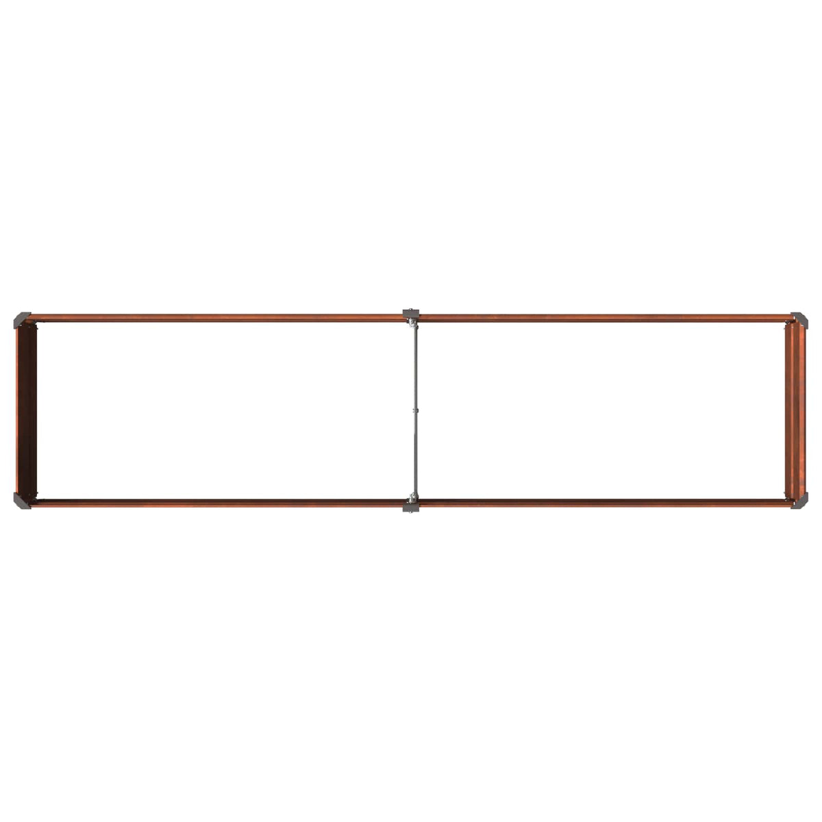 Letto rialzato da giardino Ruggine 160 x 40 x 24 cm cartone | homemem39