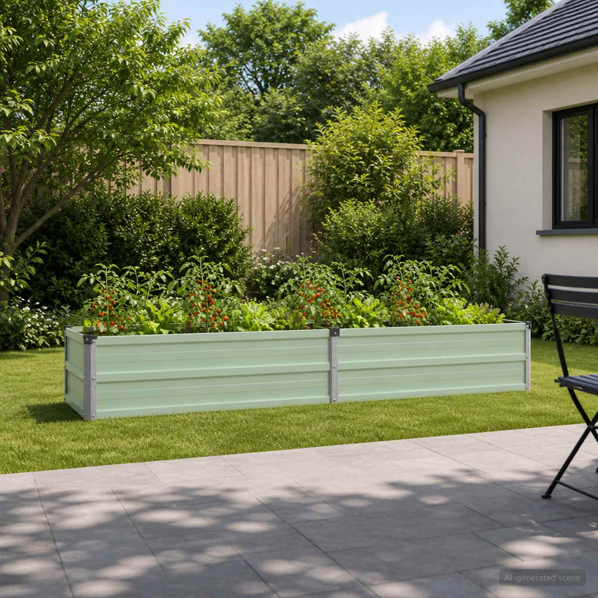 Letto rialzato da giardino Verde Pastello 160 x 40 x 24 cm