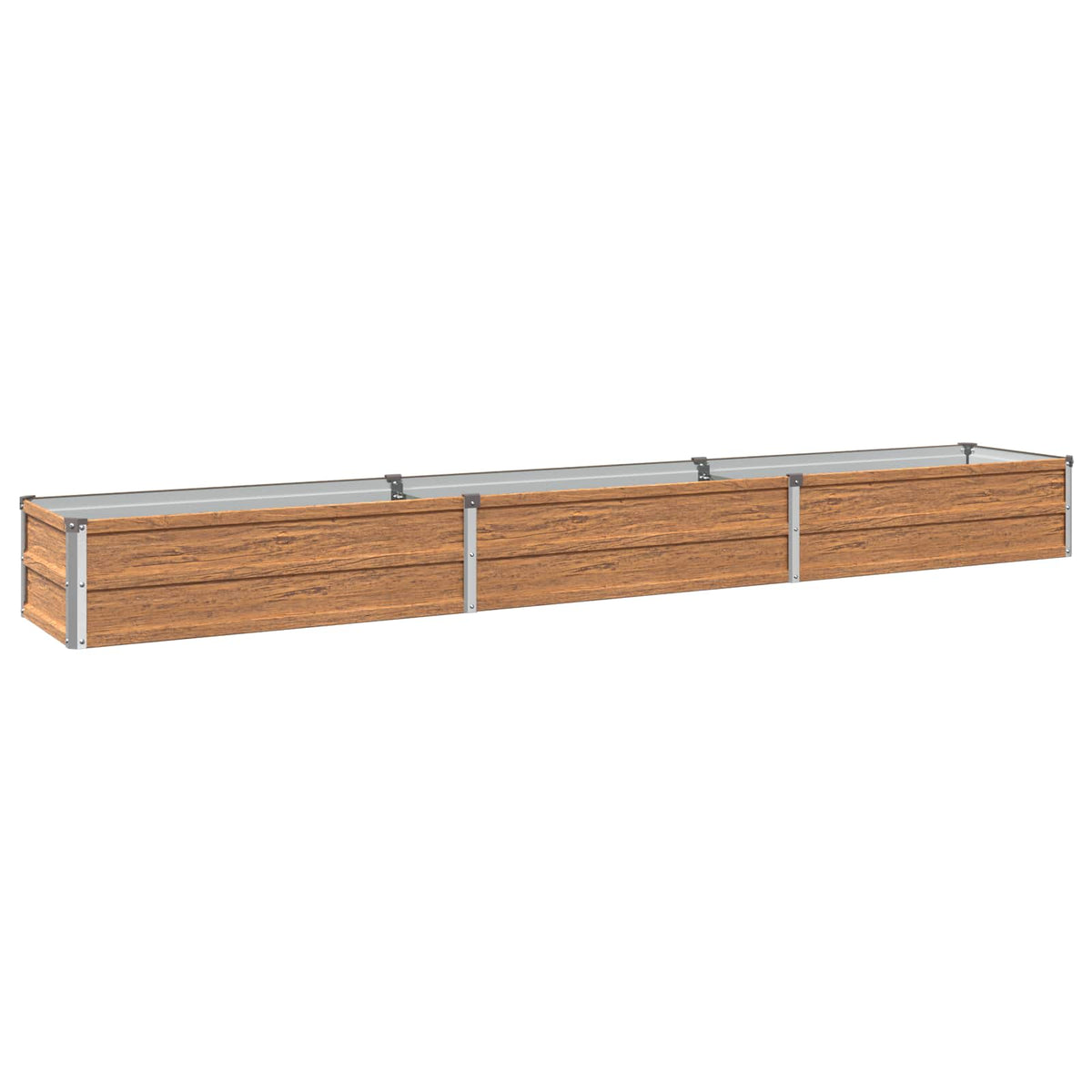 Letto rialzato da giardino Marrone legno 240 x 40 x 24 cm | homemem39