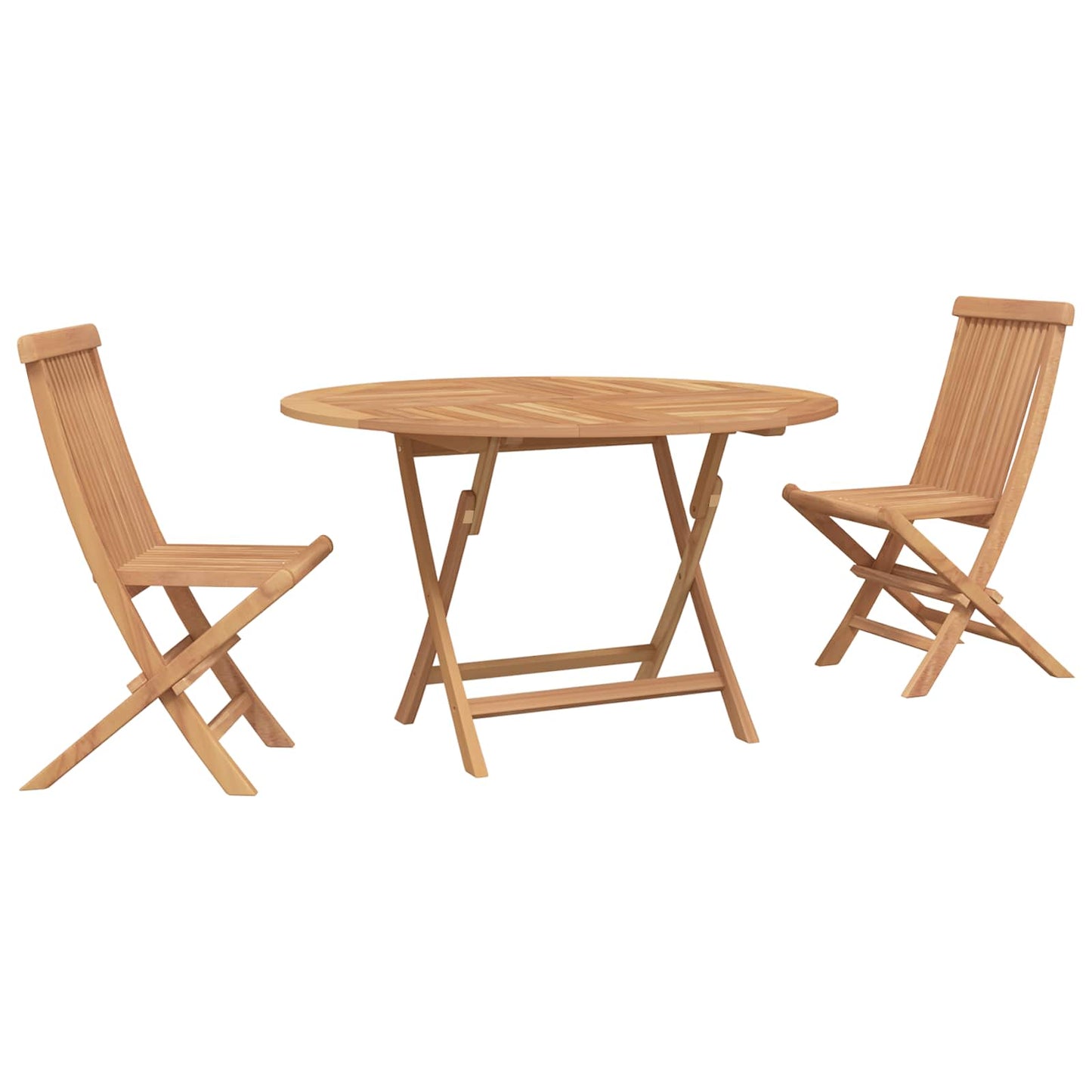 Set Bistro da Giardino 3 pcs Naturale Legno di teak solido