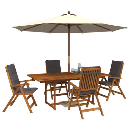 Set da pranzo da giardino 5 pezzi Naturale | homemem39