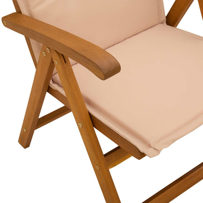 Set da pranzo da giardino 5 pezzi Naturale | homemem39