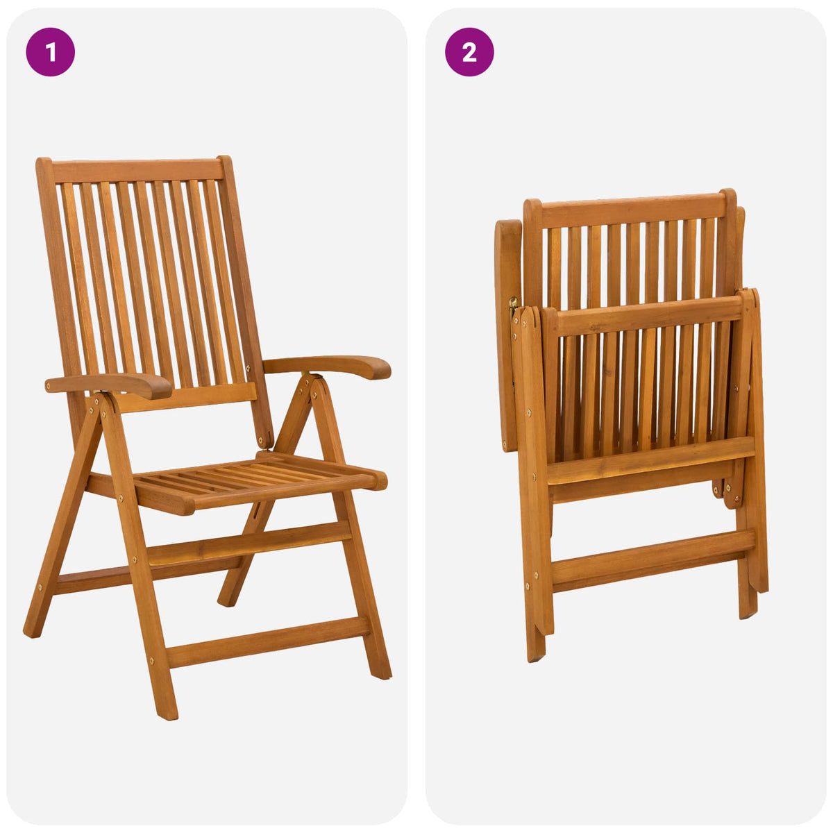 Set da pranzo da giardino 5 pezzi Naturale | homemem39