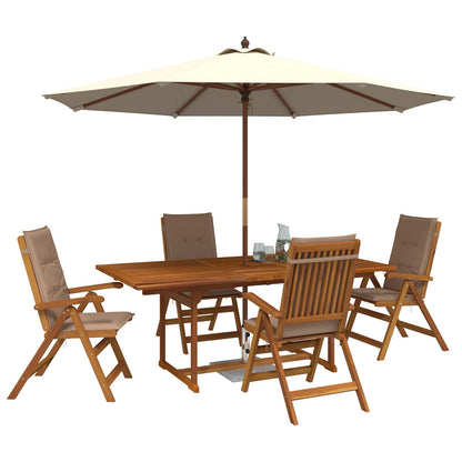 Set da pranzo da giardino 5 pezzi Naturale | homemem39