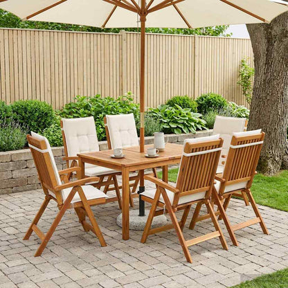 Set da pranzo da giardino 7 pezzi 6-Posti Crema