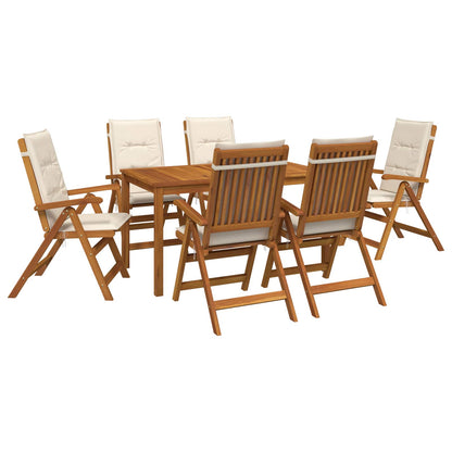 Set da pranzo da giardino 7 pezzi Naturale | homemem39