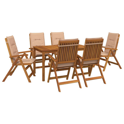 7-Piece Garden Dining Set 6-Posti Beige