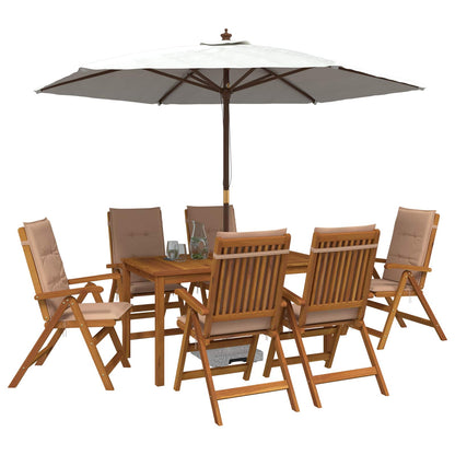 7-Piece Garden Dining Set 6-Posti Beige