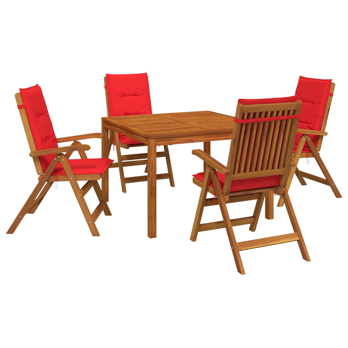 Set da pranzo da giardino 5 pezzi Naturale | homemem39