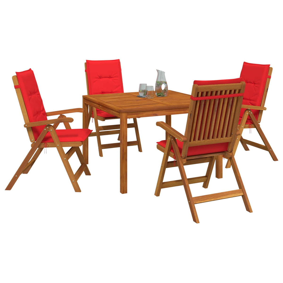 Set da pranzo da giardino 5 pezzi Naturale | homemem39