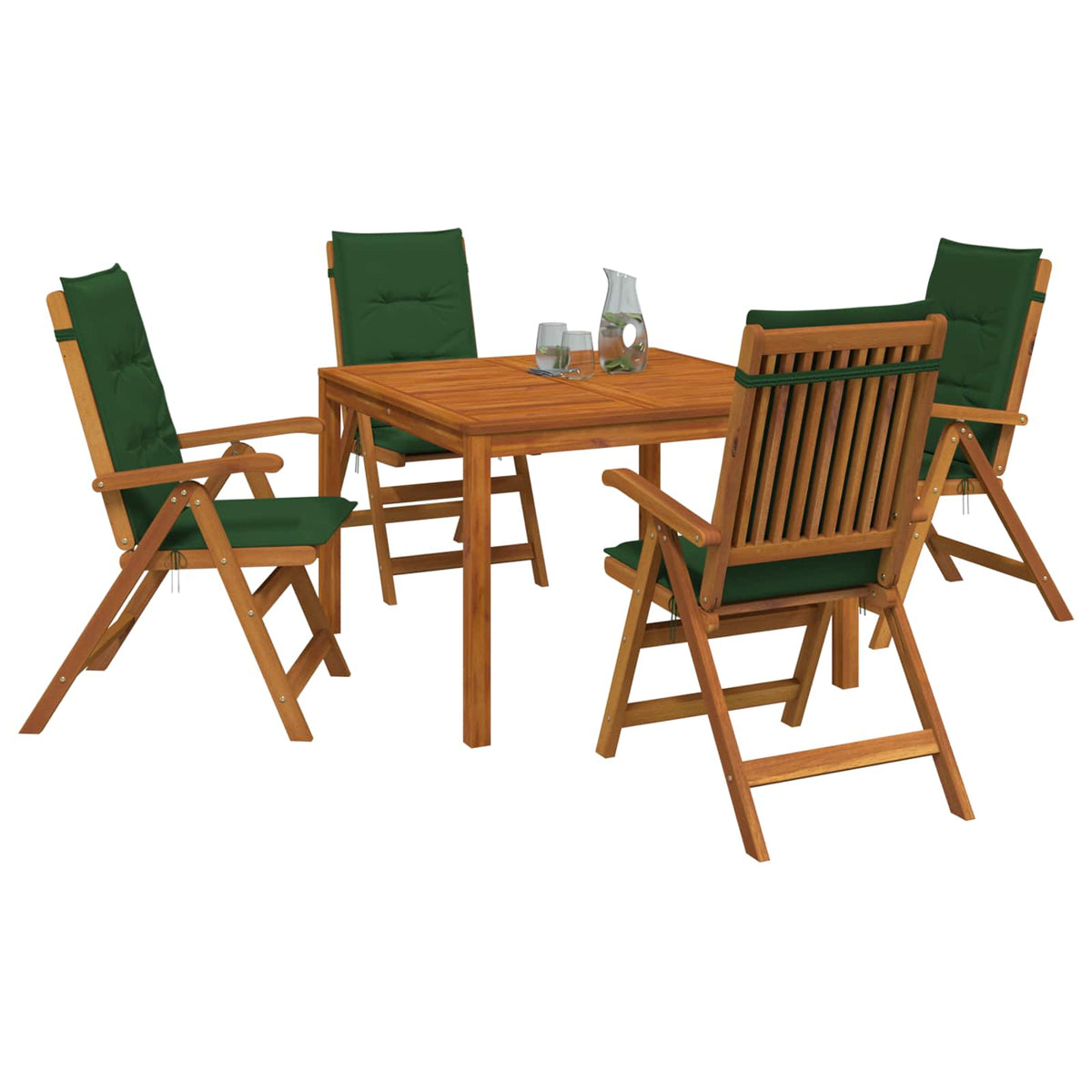 Set da pranzo da giardino 5 pezzi Naturale | homemem39
