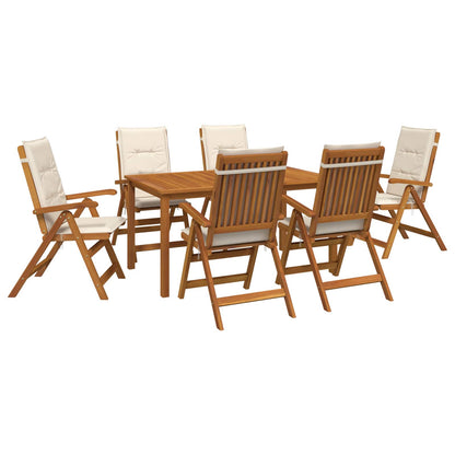 Set da pranzo da giardino 7 pezzi 6-Posti Naturale | homemem39
