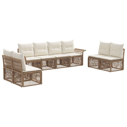 Set Divano da Giardino 8 pcs Beige polyrattan | homemem39