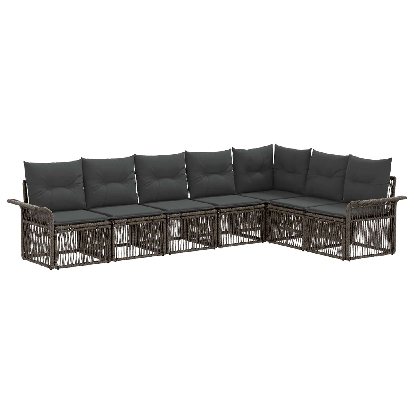 Set Divano da Giardino 7 pcs Grigio polyrattan | homemem39