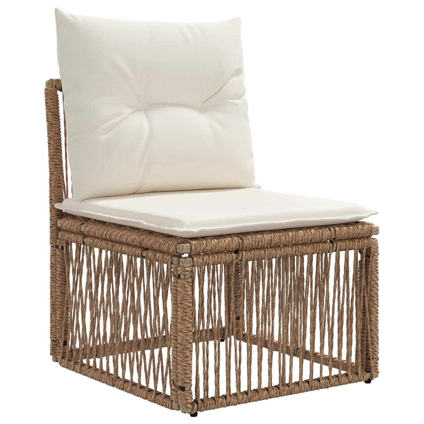 Set Divano da Giardino 7 pz 7-Numero di posti Beige polyrattan | homemem39