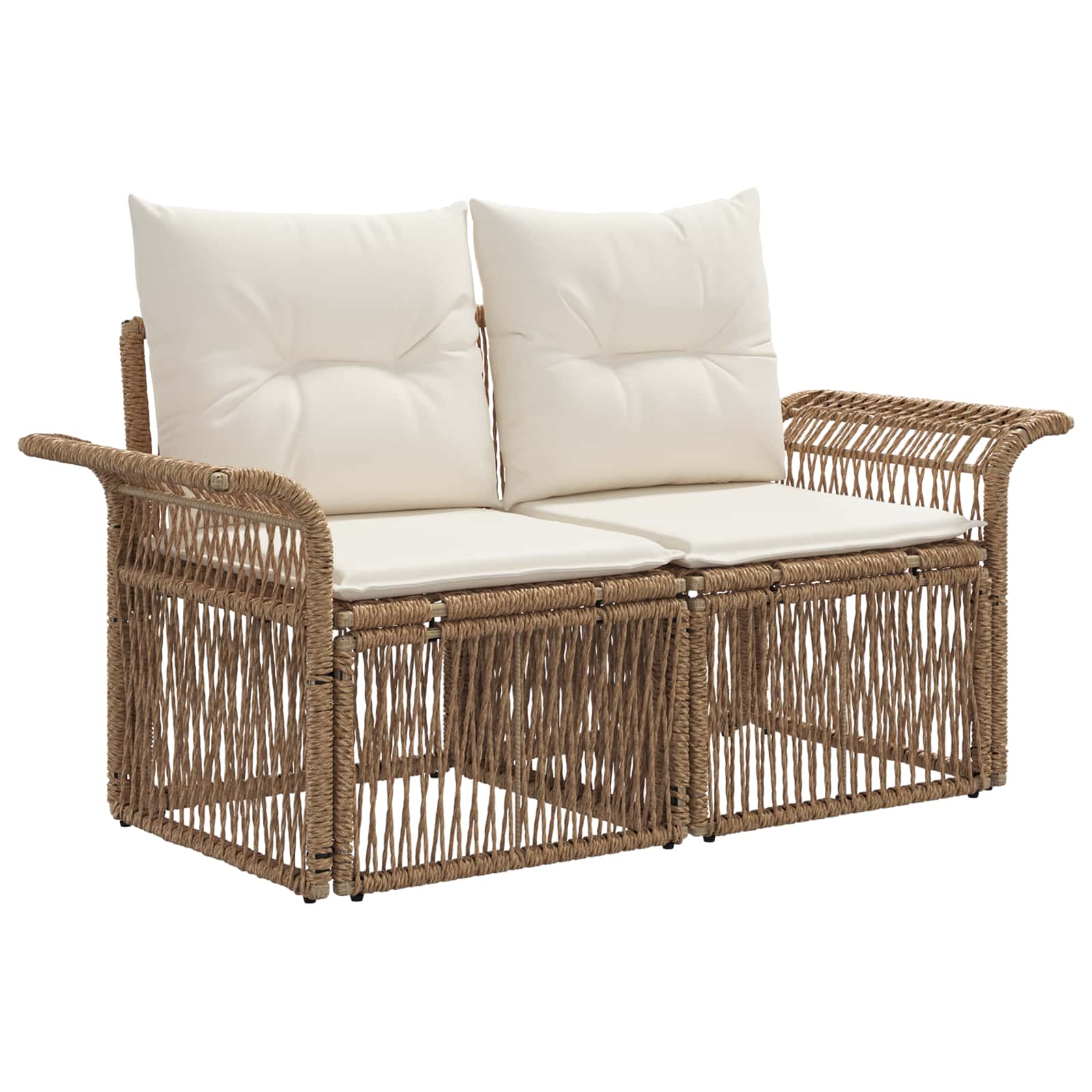 Set Divano da Giardino 7 pz 7-Numero di posti Beige polyrattan | homemem39