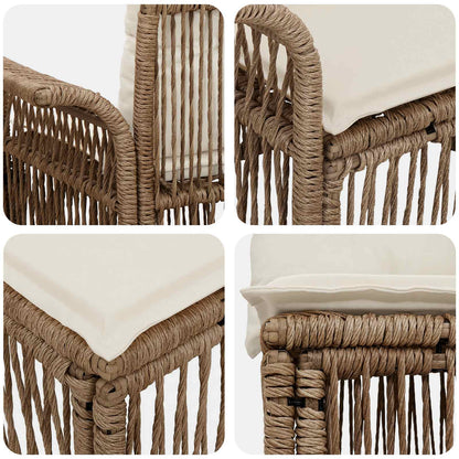 Set Divano da Giardino 8 pcs Beige polyrattan | homemem39