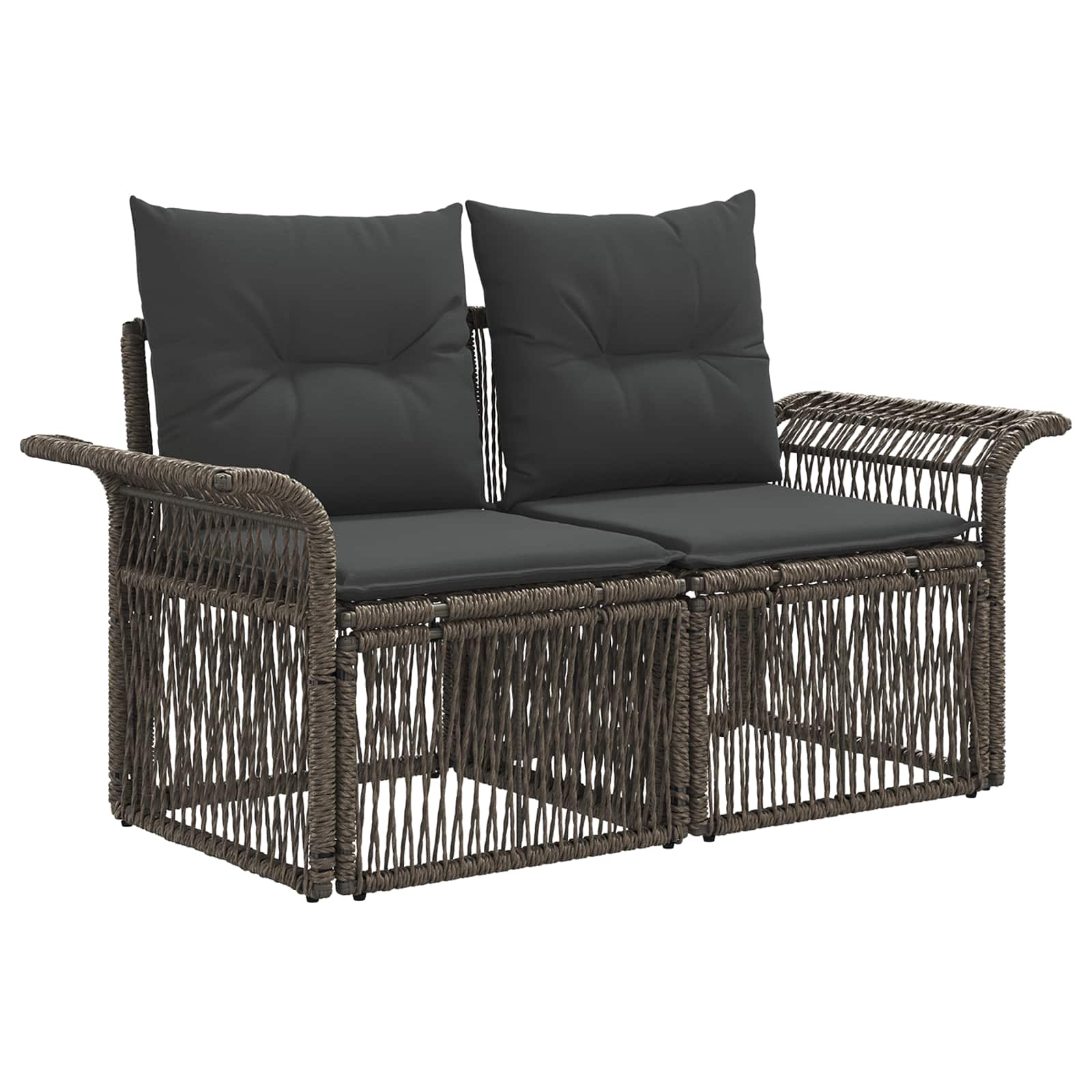 Set Divano da Giardino 6 pz 6-Numero di posti Grigio polyrattan | homemem39