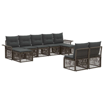 Set Divano da Giardino 9 pcs Grigio polyrattan | homemem39