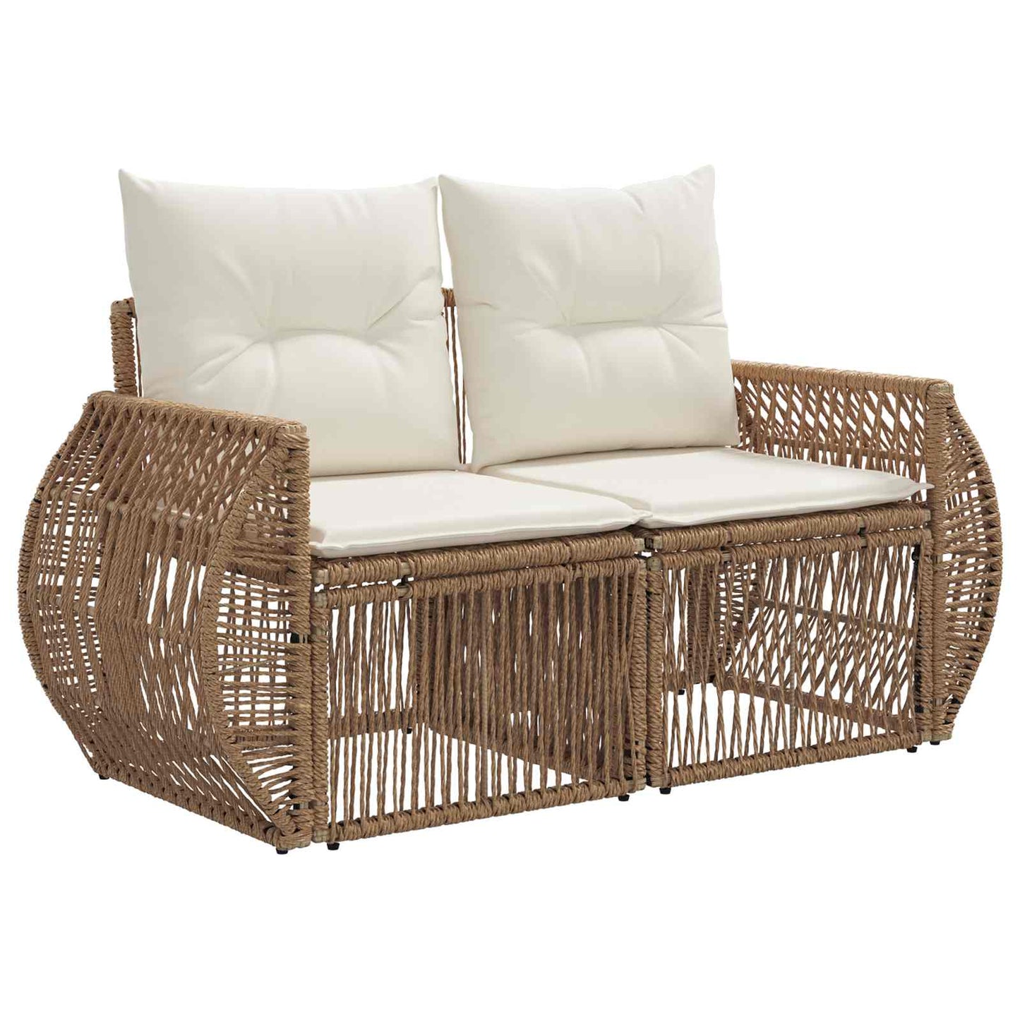 Set Divano da Giardino 8 pz 8-Numero di posti Beige polyrattan | homemem39