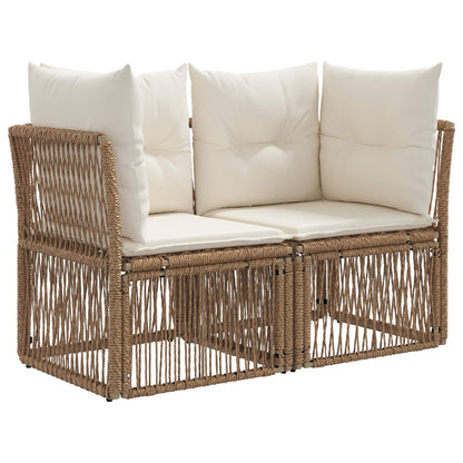Set Divano da Giardino 8 pz 8-Numero di posti Beige polyrattan | homemem39