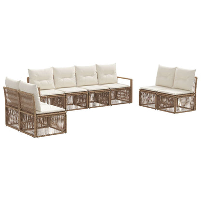 Set Divano da Giardino 8 pcs Beige polyrattan | homemem39