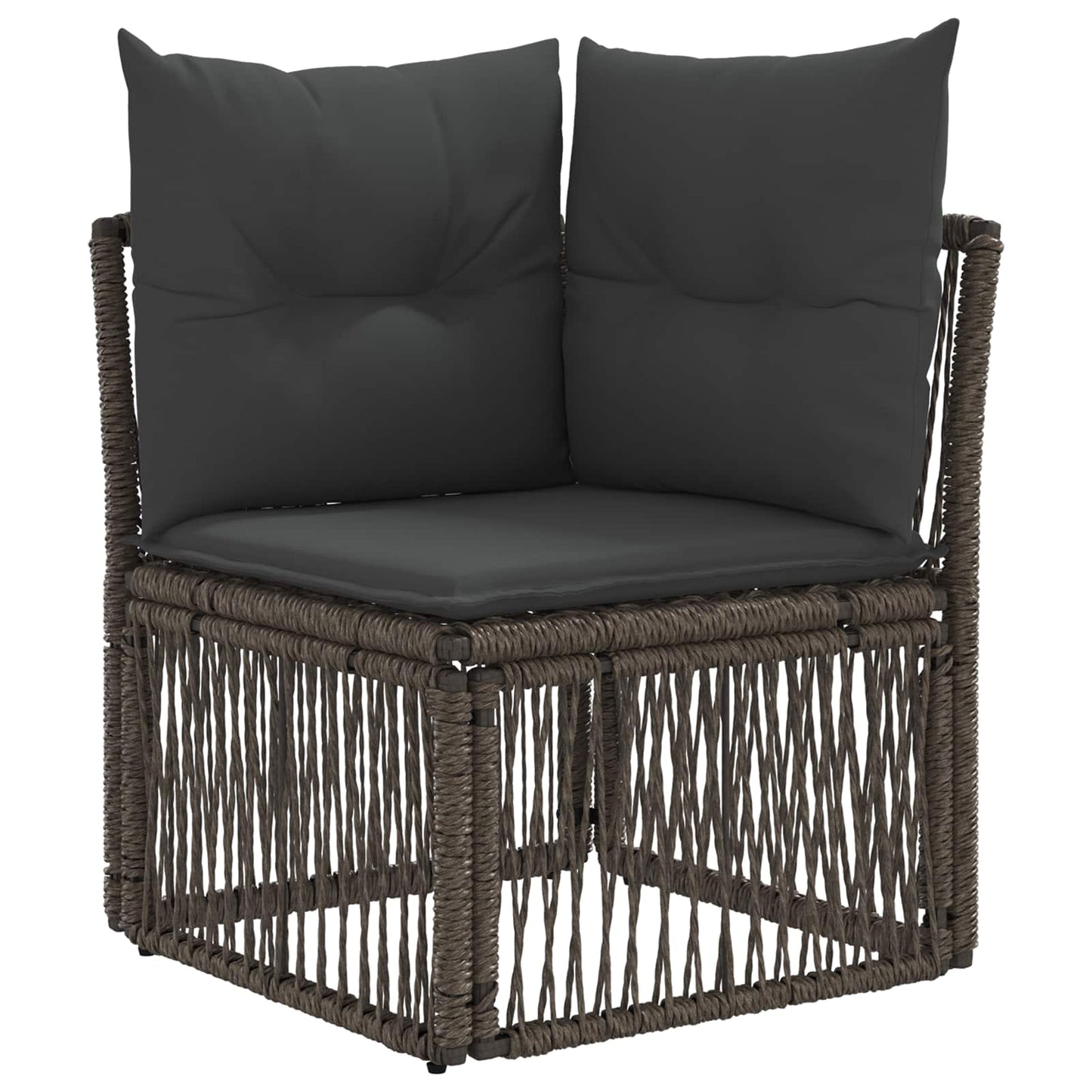 Set Divano da Giardino 7 pz 7-Numero di posti Grigio polyrattan | homemem39