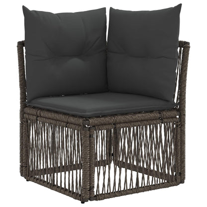 Set Divano da Giardino 7 pz 7-Numero di posti Grigio polyrattan | homemem39