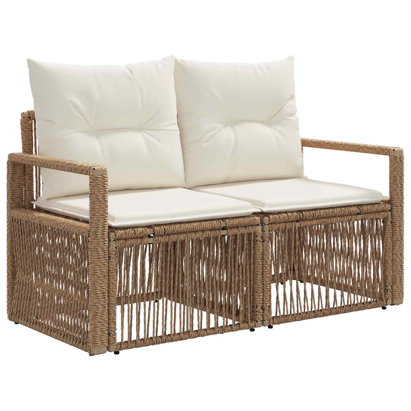 Set Divano da Giardino 7 pz 7-Numero di posti Beige polyrattan | homemem39