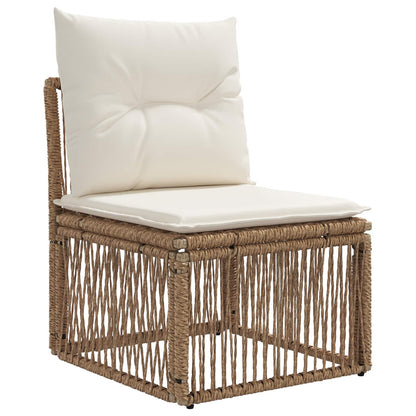 Set Divano da Giardino 6 pz 6-Numero di posti Beige polyrattan | homemem39