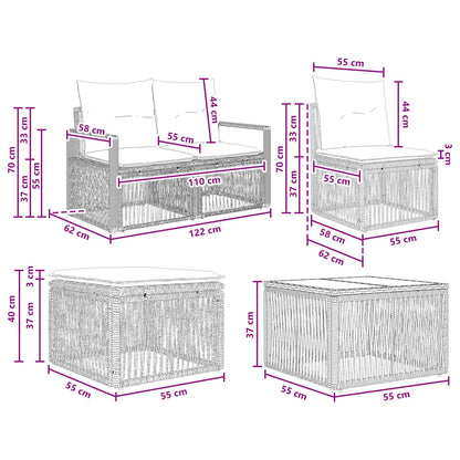 Set Divano da Giardino 11 pcs Grigio polyrattan | homemem39