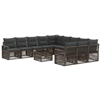 Set Divano da Giardino 12 pcs Grigio polyrattan | homemem39