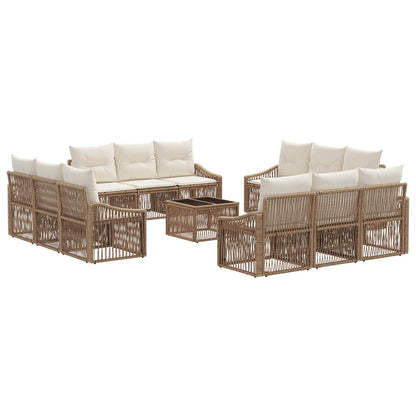 Set Divano da Giardino 13 pcs Beige polyrattan | homemem39